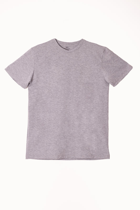 CAMISETA GRIS OSCURO (T-SHIRT) ALGODÓN PERUANO